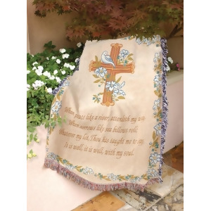 Well With My Soul Inspirational Spiritual Tapestry Throw Blanket 50 x 60 - All