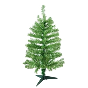3' Laser Lime Noble Pine Tinsel Artificial Christmas Tree - All