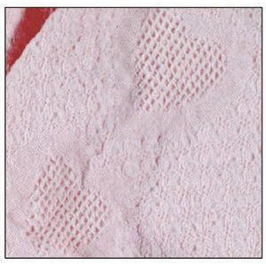 Pastel Pink Honeycomb Heart Mini Afghan Throw Blanket 36 x 48 - All