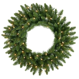 48 Pre-Lit Camdon Fir Artificial Christmas Wreath Clear Dura Lights - All