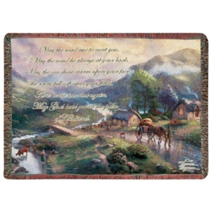 Emerald Valley Traditional Irish Blessing Tapestry Throw Blanket 50 x 60 - All