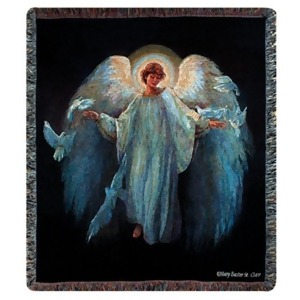 Inspirational Messenger of Peace Angel Tapestry Throw Blanket 50 x 60 - All