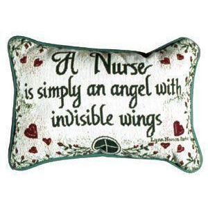 Set of 2 A Nurse Is Simply An Angel With Wings Decorative Throw Pillows 9 x 12 - All