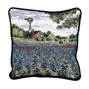Texas Bluebonnets Decorative Accent Throw Pillows 17 x 17 - All
