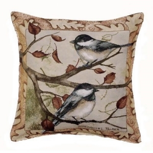 Autumn Chickadee Decorative Throw Pillow 17 x 17 - All