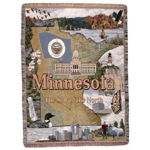 State of Minnesota Tapestry Throw Afghan 50 x 60 - All