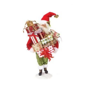 19.5 Mod Holiday Santa Claus Carrying Presents Standing Christmas Figure - All