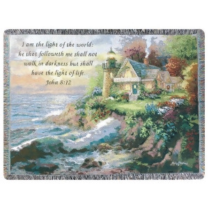 Light of the World Religious Verse John 8 12 Tapestry Throw Blanket 50 x 60 - All