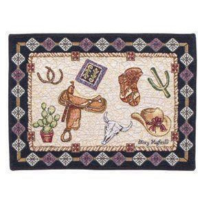 Set of 2 Western Theme Decorative Placemats 12 x 17 - All