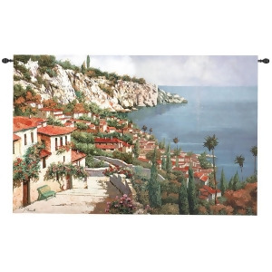 Sunny Bellagio Park Seascape Cotton Wall Art Hanging Tapestry 70 x 90 - All