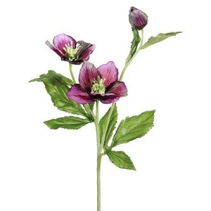 Club Pack of 24 Artificial Violet Helleborus Silk Flower Sprays 22 - All