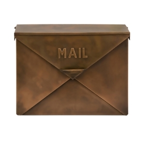 16 Unique Envelope Style Rustic Copper Colored Decorative Mail Box - All