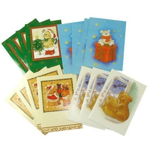 Club Pack of 768 Teddy Bear Christmas Holiday Cards 5.75 - All