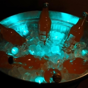 Club Pack of 12 Battery Operated Led Teal Waterproof Tea Lights - All