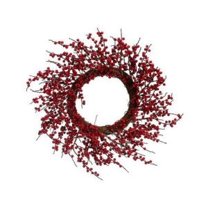18 Artificial Red Berry Twig Christmas Wreath Unlit - All