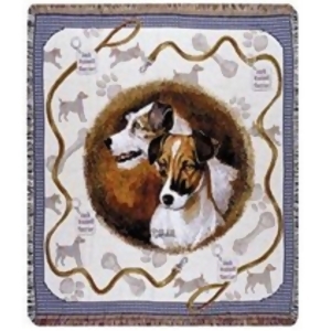 Jack Russell Dog Tapestry Throw By Artist Pat Lehmkuhl 50 x 60 - All