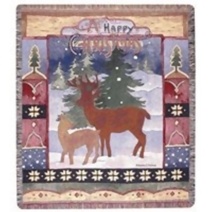 A Happy Christmas Holiday Tapestry Throw 50 x 60 - All