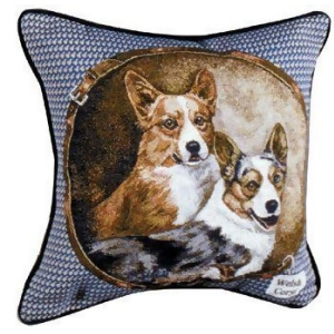 Welsh Corgi Dog Animal Decorative Throw Pillow 17 x 17 - All