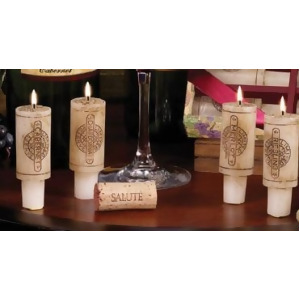 Set of 6 Wine Country Merlot Scented Cork Candles - All