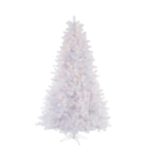 12' Pre-lit Crystal White Artificial Christmas Tree Clear Lights - All