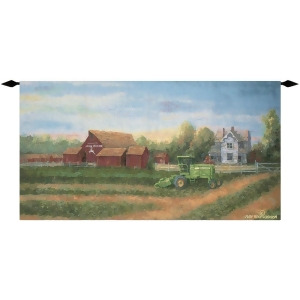 John Deere White Farm House Cotton Tapestry Wall Art Hanging 26 x 54 - All
