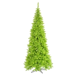 12' Pre-Lit Slim Lime Green Ashley Spruce Christmas Tree Clear Green Lights - All
