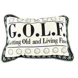 Set of 2 Getting Old Golf Decorative Throw Pillows 9 x 12 - All