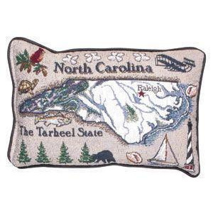 Pack of 2 North Carolina Decorative Throw Pillows 8 x 12 - All