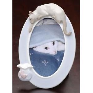 Club Pack of 12 Porcelain Siamese Cat and Fish 4 x 6 Photo Frames - All