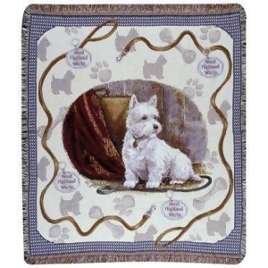 West Highland Terrier Dog Tapestry Throw By Artist Pat Lehmkuhl 50 x 60 - All