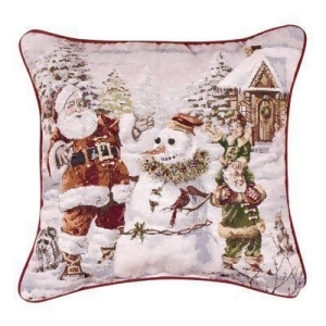 Santa Claus Elves Decorative Christmas Throw Pillow 17 x 17 - All
