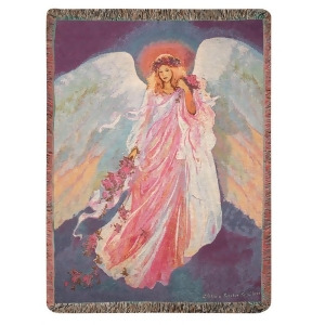 Inspirational Messenger of Spring Angel Tapestry Throw Blanket 50 x 60 - All