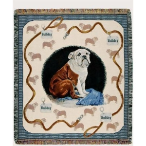 Bulldog Dog Tapestry Blanket Afghan Throw 50 x 60 - All