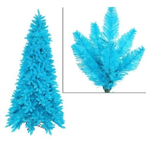12' Pre-Lit Slim Sky Blue Ashley Spruce Christmas Tree Clear Blue Lights - All