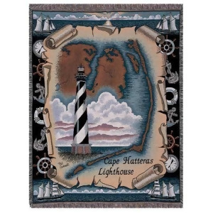 Cape Hatteras North Carolina Lighthouse Tapestry Throw Blanket 50 x 60 - All