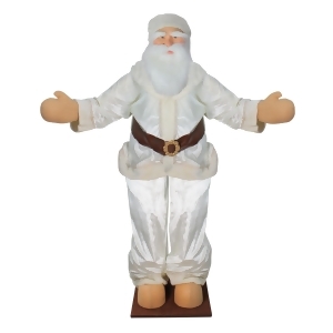 Huge 6 Foot Life-Size Deluxe Cream Velvet Santa Claus Sitting or Standing - All