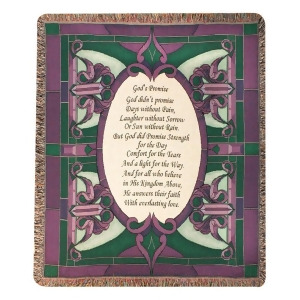 Religious God's Promise Inspirational Verse Tapestry Throw Blanket 50 x 60 - All