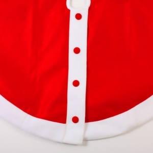 48 Red Felt Santa Claus Jacket with Buttons Christmas Tree Skirt - All