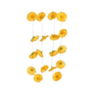 Club Pack of 12 Artificial Yellow Gerbera Daisy Silk Flower Garlands 6' - All