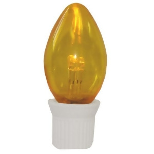 Pack 25 Commercial Transparent Yellow 3-Led C7 Replacement Christmas Light Bulbs - All