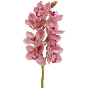Pack of 6 Artificial Rubrum Pink Cymbidium Orchid Silk Flower Sprays 28.5 - All
