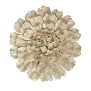 13 Large Cream Colored Ceramic Blooming Flower Hanging Wall Decoration - All