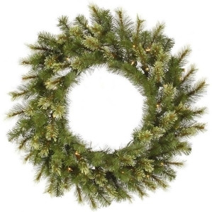 30 Pre-Lit Jack Pine Artificial Christmas Wreath Warm Clear Led Lights - All