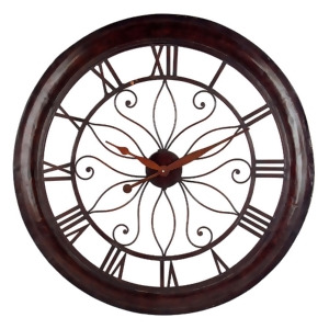 30 Rustic Classic-Style Round Wall Clock with Roman Numerals - All