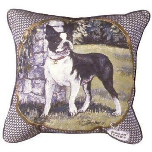 Boston Terrier Decorative Dog Animal Throw Pillow 17 x 17 - All