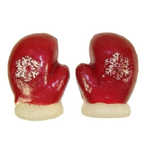 Club Pack of 192 Red Mitten Floating Christmas Party Candles 3.25 - All