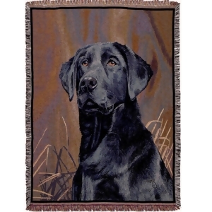 Black Lab Dog Face Portrait Tapestry Throw 50 x 70 - All