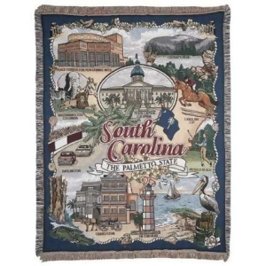 South Carolina The Palmetto State Tapestry Throw Blanket 50 x 60 - All