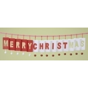 36' Inspirational Merry-Christ-Mas Jingle Bell Christmas Garland - All