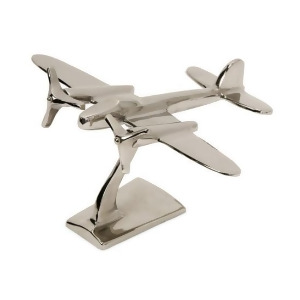 Distinctive Silver Finish Turboprop Airplane Airplane Statue 9 - All